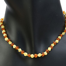 Amber necklace two shades of 34 cm (children's size)