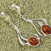 Amber earrings Ag 925/1000 8x6mm