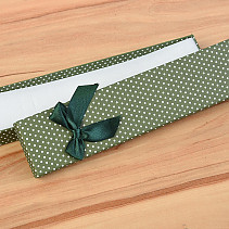 Zelená krabička s mašlí 20x4,5cm