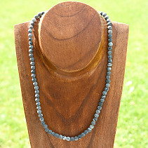 Ball necklace agate blue crash effect 50cm
