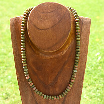 Broušený náhrdelník epidot 50cm