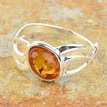 Amber Ring Ag 925/1000