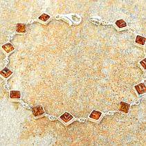 Amber bracelet Ag 925/1000 19cm