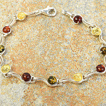 Bracelet amber silver Ag 925/1000