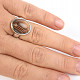 Stříbrný prsten achát oválek vel.53 Ag 925/1000