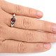 Kulatý granát prsten Ag 925/1000 6mm