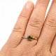 Moldavite ring Au 585/1000 size 63 3,28g