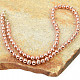 Hematitový náhrdelník růžové korálky (48cm)