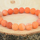 Bracelet orange agate cracked beads (1cm)