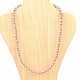 Hematitový náhrdelník růžové korálky (48cm)