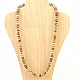 Lens necklace from pictorial jasper (52cm)