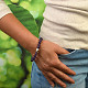 Amethyst bracelet with Buddha bead 0.8 cm