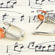 Silver earrings garnet spessartine with zircons Ag 925/1000