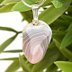 Pink agate pendant, irregular shape, handle Ag 925/1000