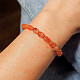 Charming bracelet in the shape of drops of carnelian and agate bracelet