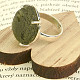 Ring with raw vltavine Ag 925/1000 size 51 (6.0g)