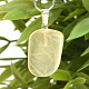 Yellow fluorite smooth pendant with silver handle Ag 925/1000