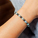 Hematite and Blue Jade Smooth Bracelet