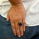 Prsten ze surového vltavínu Ag 925/1000 vel.56