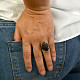 Vltavín surový stříbrný prstýnek Ag 925/1000 vel.53