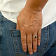 Zdobený prstýnek s vltavínem a zirkony Ag 925/1000 + Rh