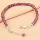 Bracelet made of ruby Ag 925/1000 clasp