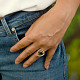Dámský vltavínový prsten se zirkony Ag 925/1000 + Rh