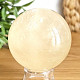 Honey calcite stone ball with a diameter of 5.9 cm