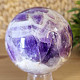 Chevron amethyst stone in the shape of a sphere with a diameter of 7.6 cm