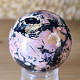 Rhodonite stone in the shape of a ball with a diameter of 5.1 cm