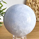 Blue calcite ball with a diameter of 6.5 cm