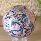 Rhodonite stone in the shape of a ball with a diameter of 6.5 cm