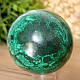 Malachite stone in the shape of a ball with a diameter of 7.4 cm