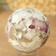 Tourmaline rubellite stone in quartz in the shape of a sphere 197 grams