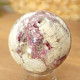 Tourmaline rubellite stone in quartz in the shape of a sphere 197 grams