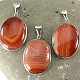 Brown and white agate pendant (jewelry) 4.5 cm