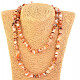 Long necklace pieces of stone - Carnelian