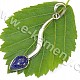 Lapis Lazuli long pendant in silver
