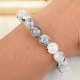 Crystal with tourmaline bracelet with balls 10mm