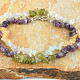 Necklace pieces of stones - Citrine-Amethyst-olivine-apatite
