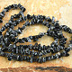Dlouhý náhrdelník kousky kamenů - Vločkový obsidián