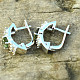 Flower earrings with zircons silver Ag 925/1000 Rh