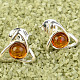 Amber earrings Ag 925/1000 4mm