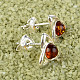 Amber earrings Ag 925/1000 4mm