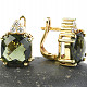 Gold earrings gold Au 585/1000 with zircons 7.49g