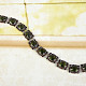 Bracelet with moldavites and garnets Ag 925/1000 20,5cm