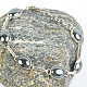 Silver bracelet hematite Ag 925/1000 17 - 20cm