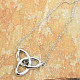Necklace with round moldavite Ag 925/1000 + Rh