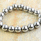 Ball bracelet plated with hematite 12mm