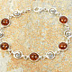 Bracelet with amber Ag 925/1000 18.5cm